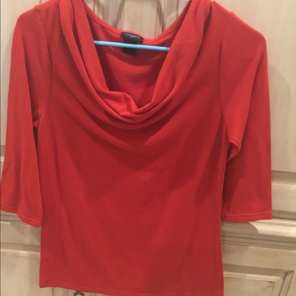 *Ann Taylor Red Blouse M